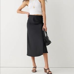 JCrew Gwyneth Slip Skirt, Black XXS